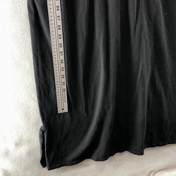 Lands' End Ponte Knit Pockets Maxi Dress Womens Large 14-16 Beach Stretch Black - Picture 7 of 10